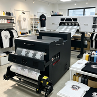 Machine d'impression numérique semi-automatique à jet d'encre DTF 60 cm avec séchoir et agitateur, fabriquée en Chine, garantie 1 an pour vêtements, t-shirts et chaussures