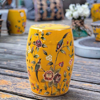 Banc, tabouret, ottoman en céramique de porcelaine au design chinois traditionnel, pour hôtel, salle à manger, salon, chambre, extérieur, décoration intérieure, motif fleurs et oiseaux