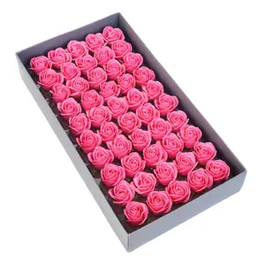 Groothandel Goedkope Decoratie Valentijnsdag Boeket Geurende Kunstmatige Handgemaakte Zeep Rose Bloemen Hoofd