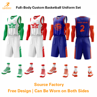 Maillots de basket-ball unisexes pour adultes de haute qualité, design personnalisé, nouvelle couleur, imprimés, réversibles, 100% polyester, respirants, été