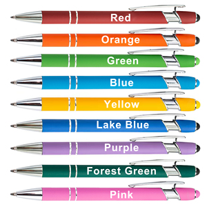 Khuyến mại giá rẻ nhất nhôm Ballpoint <span class=keywords><strong>Stylus</strong></span> Pen với cao su mềm màn hình cảm ứng giá rẻ biểu tượng tùy chỉnh cho điện thoại di động bóng điểm - Product Image 1