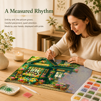 Kit de Peinture Diamant KS Craft Premium avec Scènes Imprimées, Écologique, Design Serendipity, Perles Rondes, Cristaux Scintillants
