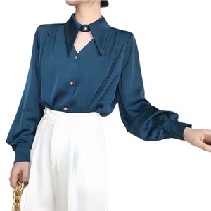 Chemise à manches longues pour femmes IStapromo Gifts, chemise de bureau élégante de haute qualité, nouvelle chemise pour femmes pour le printemps - Product Image 5