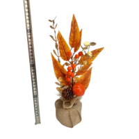 2024 feuilles d'automne bonsaï petit arbre Pot en plastique fleur plantes artificielles en pot ornements maison Table jardin décor