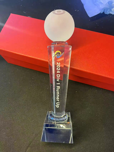 Trophée de haute qualité en verre en forme de boule de cristal pour le tennis de table, le golf, le basketball, le football, le billard - Product Image 4