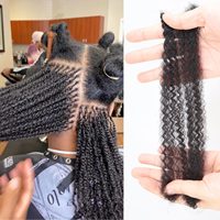 50 grammi naturale afro crespo fascio di capelli umani alla rinfusa per micro mini torsione treccia dreadlock extension per capelli
