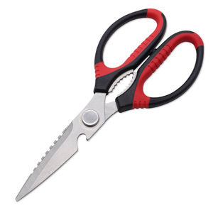 Kitchen Scissors Stainless Steel Straight Head Black Red Home Use With Sleeve - Product Image 2