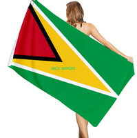 Serviette de plage à séchage rapide avec drapeau de Grenade, pour salle de bain, piscine, camping, voyage, natation, pique-nique, sport, décoration, cadeaux