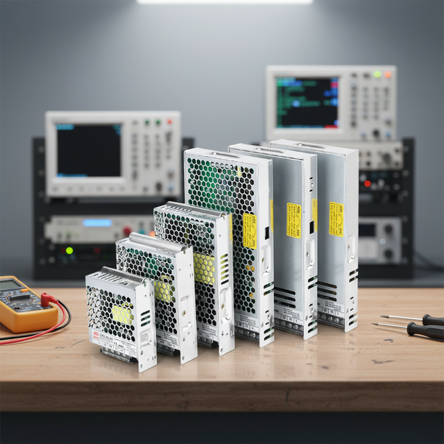 CNMW LRS-100 12V 10A AC-DC Power Supply for Industrial & Laboratory Use 90-132VAC/180-264VAC Input 60Hz Overload Protection