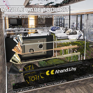 Kit d'outils de luxe en acier inoxydable de haute qualité pour l'entretien des bougies, coupe-mèche et éteignoir pour bougies parfumées, vente en gros - Product Image 2