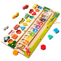 Tablero Sensorial Montessori para Bebés de 0 a 3 Años, Juguete Educativo de Madera para el Desarrollo de la Inteligencia, Tablero de Actividades Certificado para Niños Pequeños, Unisex