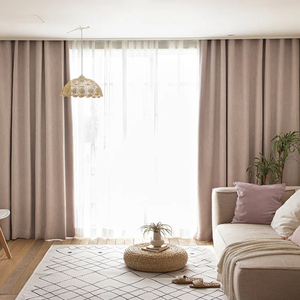 YSY Rideaux Occultants Thermiques Personnalisés, Lourds et Beiges Unis pour Salon de Luxe - Product Image 5