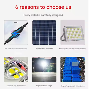 Công suất cao IP65 ngoài trời không thấm nước Led điều khiển từ xa ABS cơ thể lampe Solaire Bảng điều chỉnh năng lượng mặt trời đèn lũ cho sân ngoài trời - Product Image 4