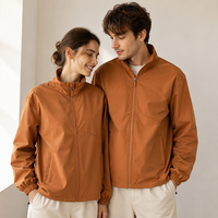 Blouson décontracté grande taille à col montant, léger, écologique, coupe-vent, hydrofuge, respirant, pour le bureau, les trajets quotidiens et les activités de plein air