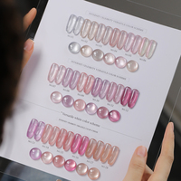 Ensemble de vernis à ongles gel Peach Cat Eye 15ML, vernis à ongles gel magnétique brillant, qualité salon