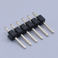 Soporte DE COMPRA integral Personalización 6pin 2,54mm Pcb Conector de cabezal de PIN macho de inserción recta de una sola fila