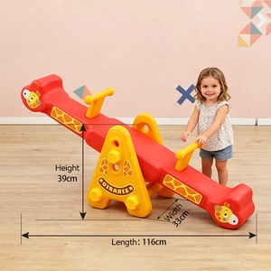 Balançoire pour enfants en plastique réglable en hauteur sur 3 niveaux pour une utilisation en intérieur/extérieur, design <span class=keywords><strong>girafe</strong></span> pour les tout-petits - Product Image 2