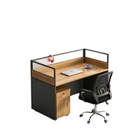 Ensemble chaise de bureau contemporain moderne minimaliste en PVC en forme de E pour usage commercial, bureau informatique librement combinable avec écran