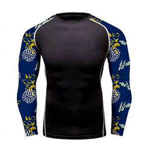 Haut de sport à manches longues anti-UV UPF50 à séchage rapide, en nylon, avec logo personnalisé imprimé par sublimation, pour fitness et compression - Product Image 2