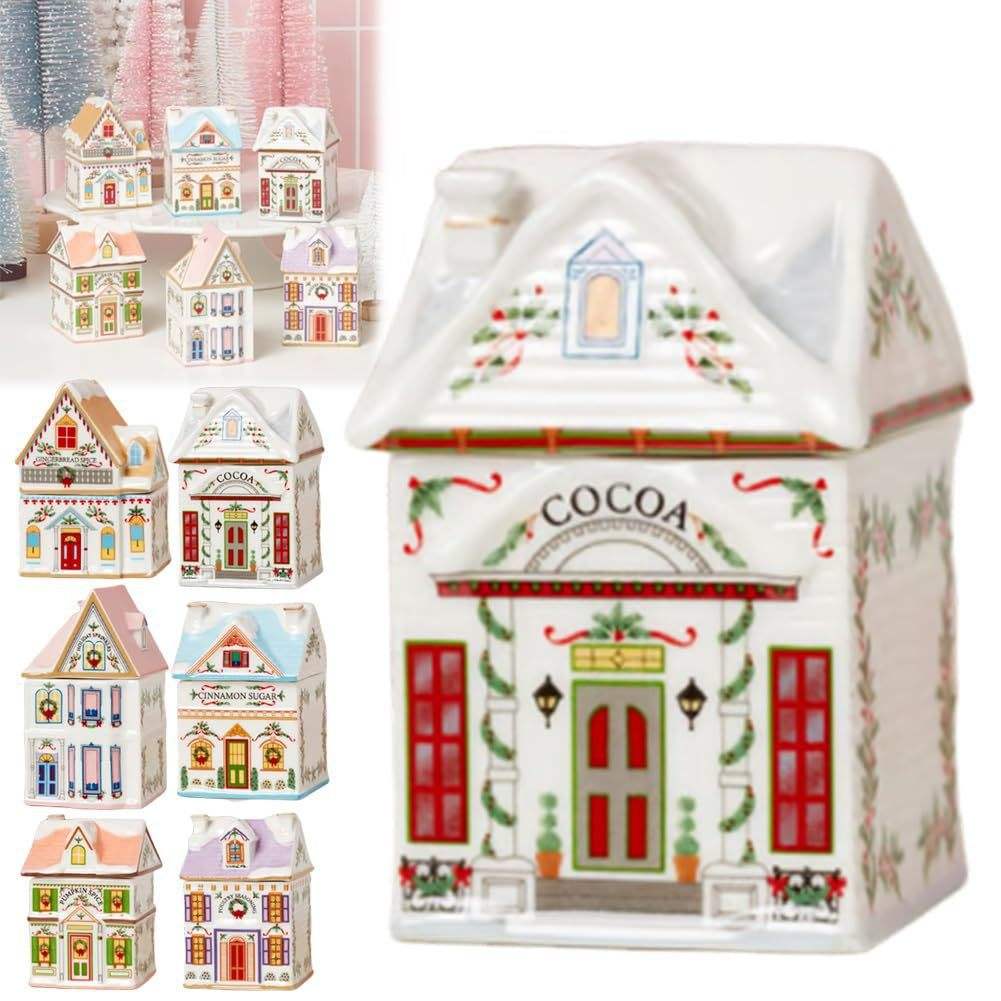 Christmas holiday village spice house-white