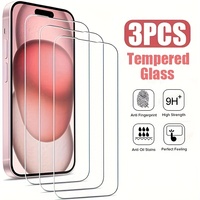 3 films de protection d'écran en verre trempé compatibles avec iPhone 11 12 13 14 15 16 17 Pro Max 17 Air 14 15 16 Plus