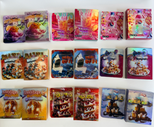 In Stock Custom 50PCS Mix Style Shaped <strong>Edible</strong> Packs Smell Proof 3.5 Die Cut Mylar Bags with Boxes Food Grade Milk Packaging - Product Image 1