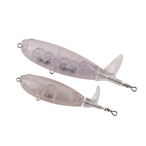 Leurre de pêche flottant en plastique brut non peint de 80 mm et 7,5 g avec hélice pour la pêche à la carpe en eau douce - Product Image 1