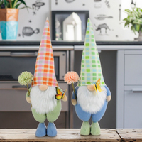 Gnomes papillon uniques faits à la main en peluche printemps été ferme debout Gonk plante Santa Tomte décorations de fête