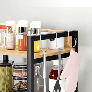 Estante de almacenamiento metálico de cinco niveles con estante para horno microondas para cocina, diseño minimalista, tipo vertical, organizador multifuncional - Product Image 6