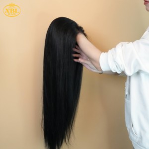 Xbl วิกผมลูกไม้ใสสีดำเข้ม13X6วิกผมมนุษย์แบบไร้กาวความหนาแน่น200สำหรับผู้หญิงผิวดำ - Product Image 3