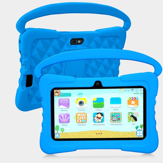 7 Inch Android 7 Kids Tablet PC 2+16GB Explosion-Proof Screen 1024x600 Resolution USB Type-C New Release MTK Quad-Core 1.8GHz