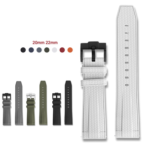 Correa de <span class=keywords><strong>Reloj</strong></span> de Buceo Impermeable de Liberación Rápida Blanc-pain Ome-ga de 20 mm y 22 mm, Correa de Silicona Líquida con <span class=keywords><strong>Hebilla</strong></span> de Acero Inoxidable Transpirable - Product Image 1