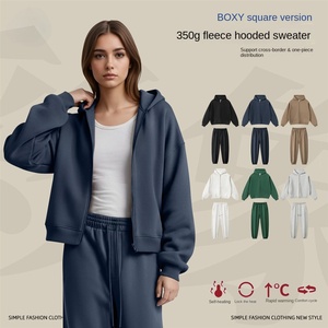 เสื้อผ้าผู้ชายใหม่ ฤดูใบไม้ร่วงและฤดูหนาว 2025 เสื้อสเวตเตอร์ขนแกะทรงบ็อกซี่แบบกว้าง สไตล์ยุโรป-อเมริกา ซิปคู่ - Product Image 3