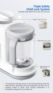 Robot da Cucina Multifunzione per Bambini con Controllo Touch, Processore 7 in 1, Frullatore e <span class=keywords><strong>Cuocipappa</strong></span> <span class=keywords><strong>a</strong></span> <span class=keywords><strong>Vapore</strong></span> - Product Image 2
