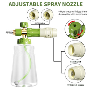 STM Car Wash Foam Gun 1000ml Transparent Bottle With Nozzles For High <b>Pressure</b> <b>Washer</b> - Product Image 3