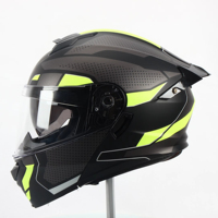 TOOP Factory DOT Certification Personnaliser Logo Flip up Casque de moto Big Spoiler avec lumière LED Casque de moteur modulaire pour hommes