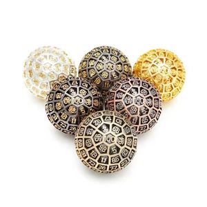 Boule de dés géante en métal D100, polyédrique creuse à 100 faces, accessoires pour jeux de table RPG MTG, article de collection - Product Image 4