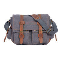 Vente en gros de sacs messagers en cuir véritable pour hommes, sacs messagers en toile, sacs de facteur pour hommes