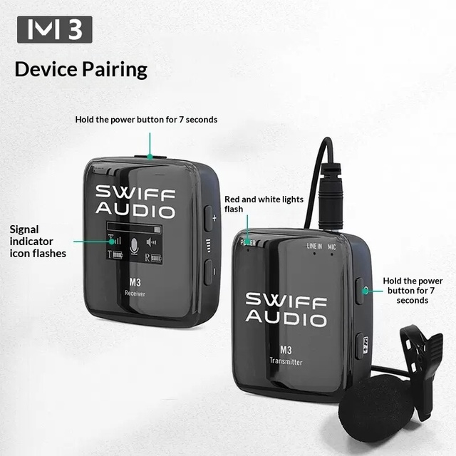 Swiff M3 Other Wireless Microphone System Video Teaching Live Recording Receiver