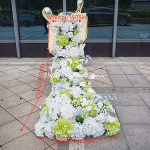 Flores Artificiales DKB de Alta Gama, Camino de Flores de Seda para Bodas, Camino de Flores para el Día de la Madre y Decoración de Fiestas de Cumpleaños - Product Image 2