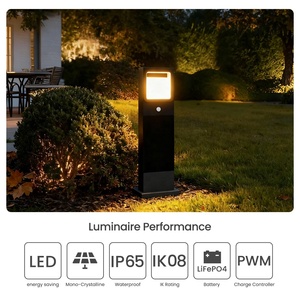 Luces Solares LED para Césped con Clasificación IP65, Batería LiFePO4 y Control de Tiempo, Garantía de 3 Años para Iluminación de Caminos y Jardines Exteriores - Product Image 2