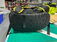 Grand sac à outils en tissu Oxford multi-poches avec base en plastique rigide, sac à dos à outils robuste pour hommes, techniciens, maintenance