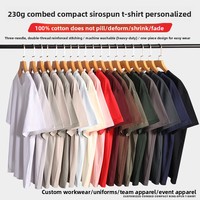 Kaos Oblong Pria Katun Murni Lengan Pendek Warna Solid Kerah O Model Longgar Custom Vintage Print untuk Acara Grup