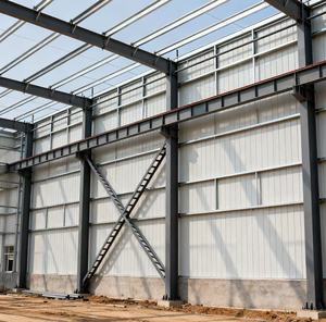 סדנת מבנה פלדה תעשייתי עם עגורן עילי, אחריות ל-5 שנים, עמידות גבוהה בפני רוחות חזקות ויכולת נשיאת משקל גג כבד - Product Image 2