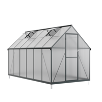Feuille de toiture légère en polycarbonate Matériau transparent pour serre Assemblage facile pour abri de voiture extérieur avec cadre en métal