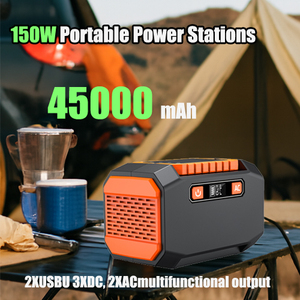Trạm điện di động 150W, dung lượng 45000mAh, máy phát điện ngoài trời, sạc năng lượng mặt trời, nguồn điện dự phòng cho cắm trại và khẩn cấp - Product Image 4