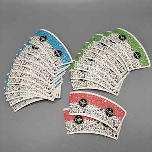 Muestra Gratuita de Vasos de Papel Recubiertos de PE de Grado Alimenticio, Impresos con Flexografía, Embalaje en Forma de Abanico para Uso Industrial, para Aperitivos - Product Image 1