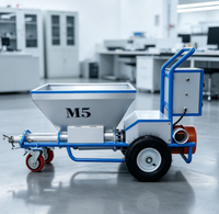 Machine à projeter du mortier certifiée CE 7,5 kW, équipement de pulvérisation haute pression à grand débit pour isolation ignifuge et construction