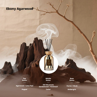 Diffuseur de parfum en verre 350 ml avec bouchon en bois, longue durée, pour hôtel et maison, aromathérapie, étiquette personnalisée, vente en gros