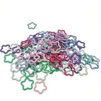 Lot de marqueurs de mailles en plastique colorés en forme de cœur et d'étoile, clips de crochet verrouillables pour pulls, châles et écharpes DIY